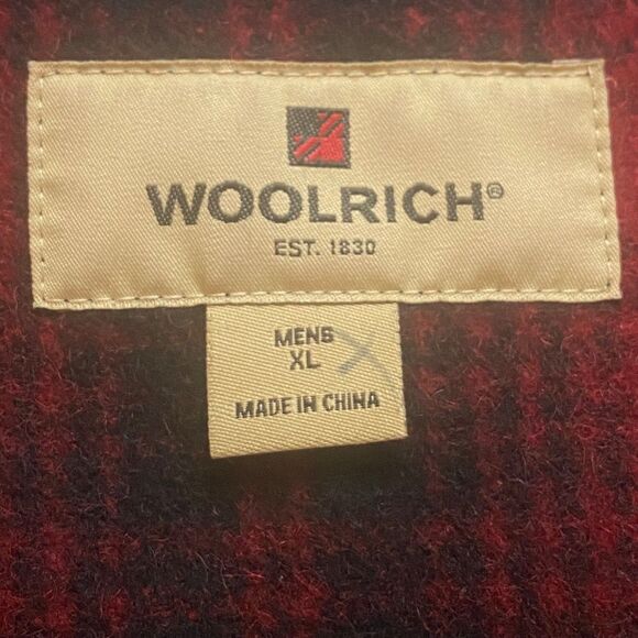 Woolrich Men’s Buffalo Plaid Full Zip Vest – Red/Black, Size XL - Picture 3 of 10